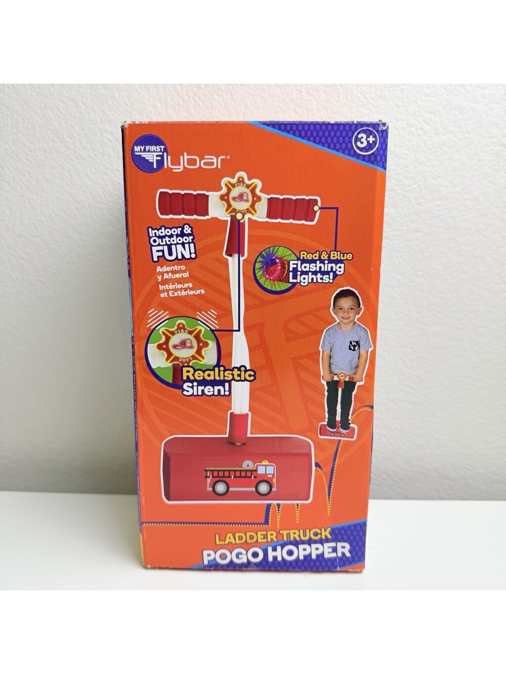 Flybar My First Ladder Truck Pogo Hopper Kids Foam Pogo Stick Lights & Siren New